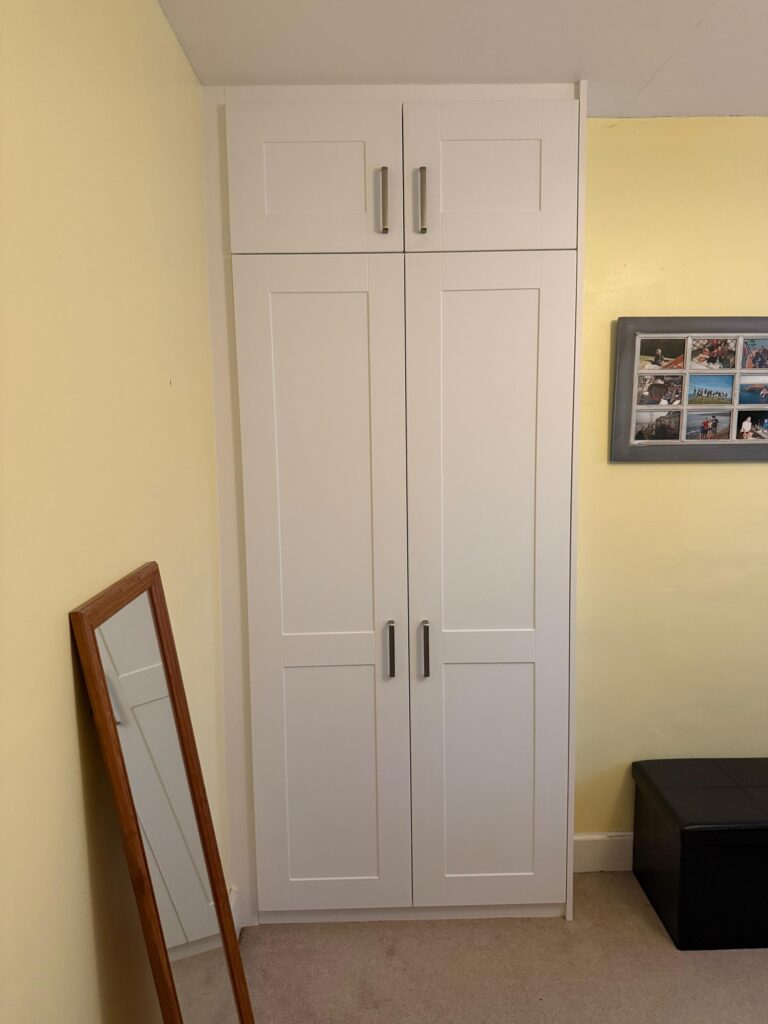 Bespoke fitted hinged wardrobe in Kent