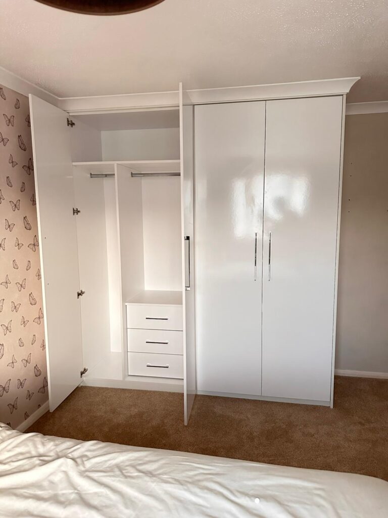 Bespoke fitted hinged wardrobe in Kent