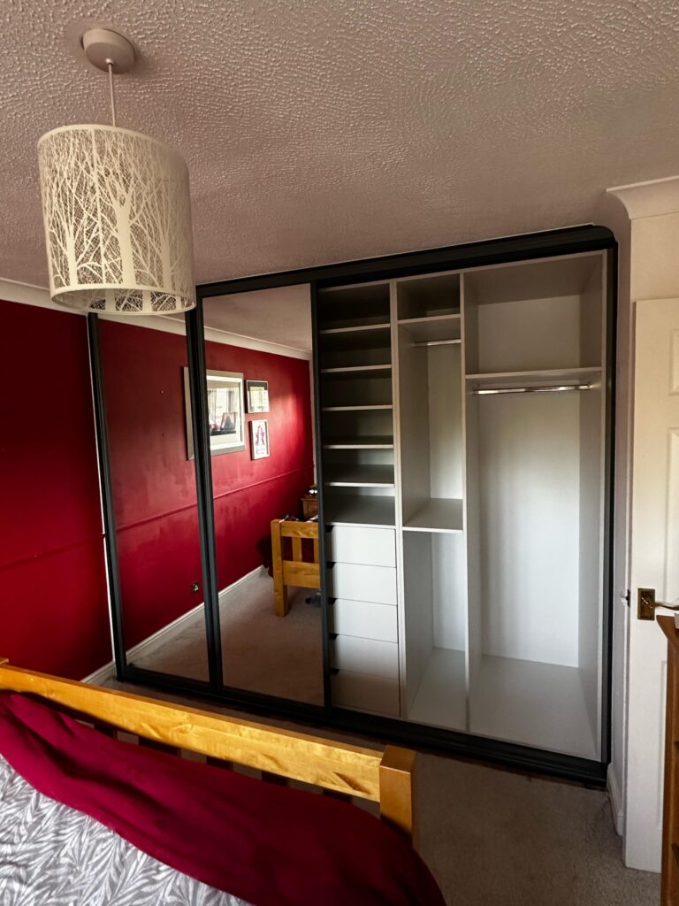 Bespoke fitted sliding wardrobe in Kent