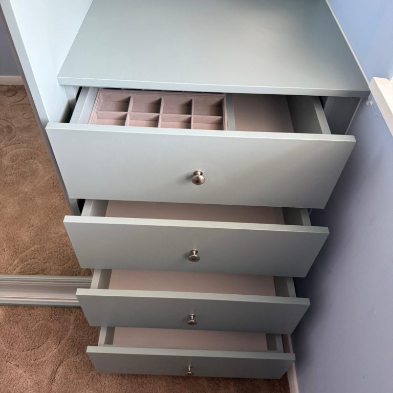 Bespoke fitted soft closing drawers in Kent.